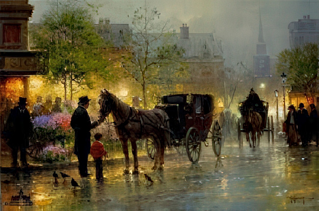 Cabbies at the Market