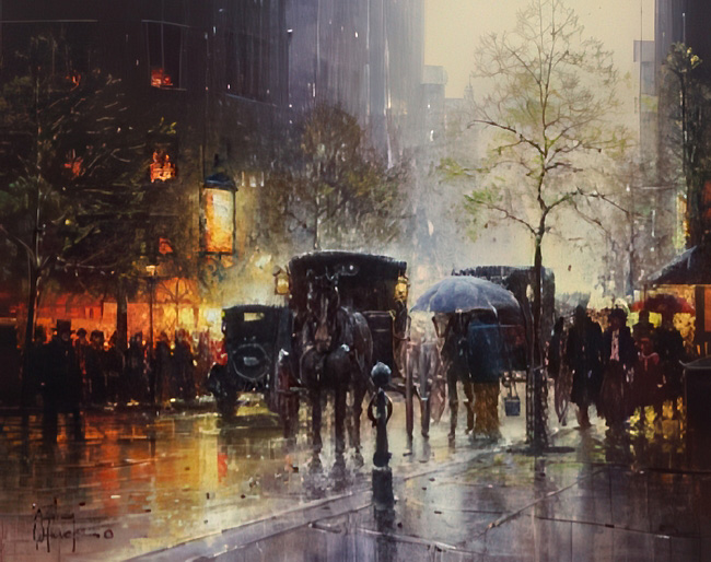 Rainy Day on Central Park South