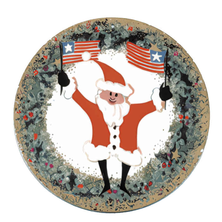 Patriotic Kris Kringle - Ornament